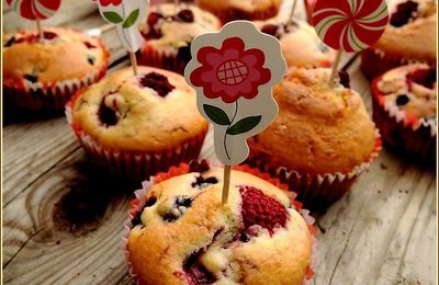 Cakes aux fruits rouges