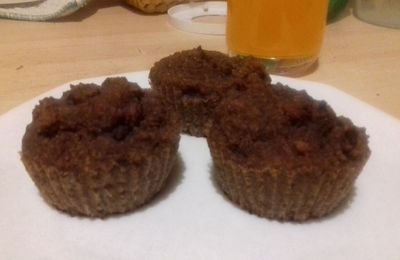 Muffins du sportif (banane, amandes, chocolat) 