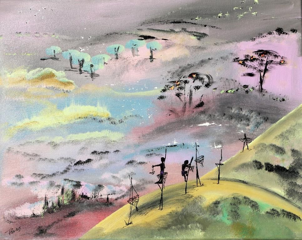 Capteurs de brume- acryl 2015- 40X50cm- (n°64 ND)
