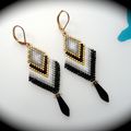 BOUCLES D'OREILLES TISSAGE BRICK STITCH