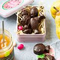Chocolats de Pâques poire/amande #vegan #glutenfree