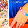 ❀ ✄ Bracelet Fleurs en Perles Hama / DIY Flowers Hama Beads bracelet ✄ ❀