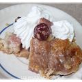 Crumble bananes, cerises, coings et pommes