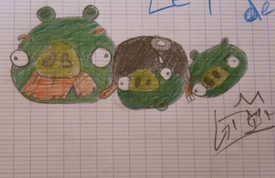 Dessin: Cochon d'Angry Birds