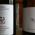 Paul Ginglinger : Riesling Ortel 2016, Jobard-Morey Meursault rouge 2016, Montagne-Saint Emilion : Simon Blanchard 2015