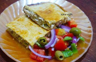 TOURTE AU POULET ET EMMENTAL-PÂTE A L'HUILE