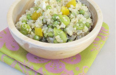 Salade de quinoa, fèves et petits-pois