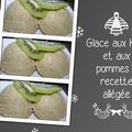 Glace aux kiwis et aux pommes ... recette allégée