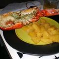 Homards grillés aux épices douces et ananas rôti