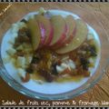 Salade de fruits sec , pomme & fromage blanc