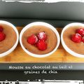 Mousse au chocolat au lait et aux graines de chia ( 215 cal/par personne)