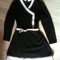 Robe vintage noire et blanche