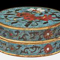 A cylindrical cloisonné enamel box and cover, China, 17th century