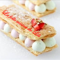 Mille feuilles litchi rose