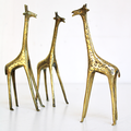 Déco ... GIRAFES en laiton * Trio 