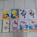 hello kitty, mickey, winnie