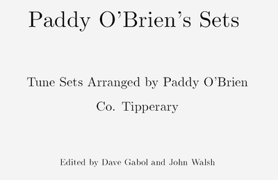 Tune Sets Arranged by Paddy O'Brien