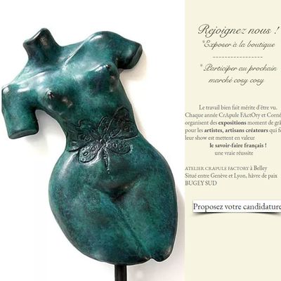 Proposez votre candidature & Participez à la prochaine exposition des artisans créateurs Belley / Devenez Modèle 