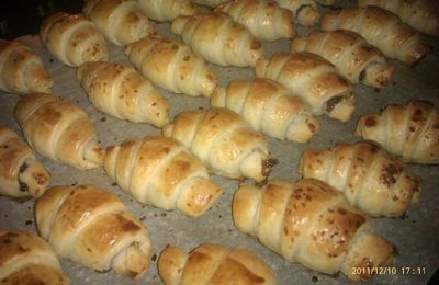 Des croissants au chocolat/noix de coco