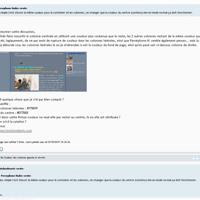 Couleur de fond à la fin des colonnes latérales