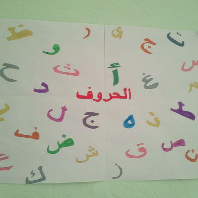 poster avec les lettres arabes