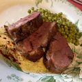 Magret de canard rôti au miel