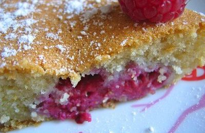 Gâteau aux framboises
