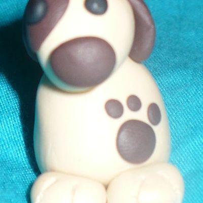 petit chien en fimo