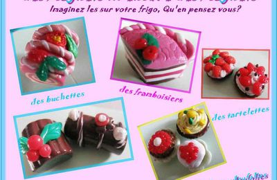 Mes magnets fimo gourmands