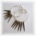 Boucles d'oreilles pointes et Bracelet pointes pour un look Rock :)