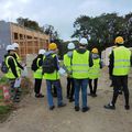 Saint Gence : les élèves du lycée des métiers Martin Nadaud de Bellac en visite sur le chantier de construction du gymnase