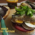 Burger sardines-tapenade
