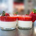 Verrines Panacotta au coulis de framboises