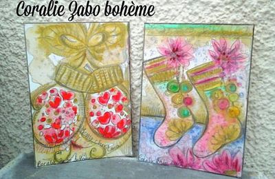 Cartes de Noël peinture plus disponible d'autres en boutique /CORALIEZABO ETSY / LIEN COLONNE GAUCHE BOUTIQUE EN LIGNE 