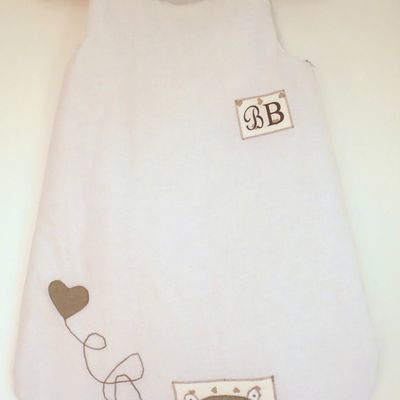 Gigoteuse bébé blanche motif ourson