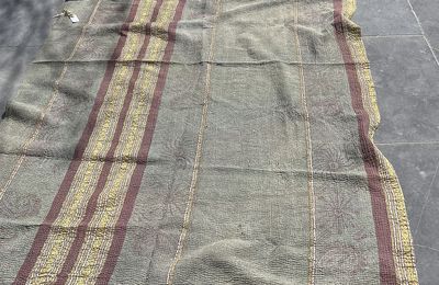 Plaid Kantha, modèle unique, couverture ou nappe, réversible