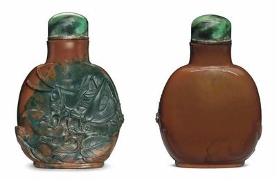 A carved jasper snuff bottle, 1780-1850