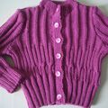 GILET LILAS TAILLE 2 ANS