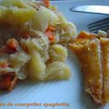 Poêlée de courgette spaghetti, carotte et pomme de terre