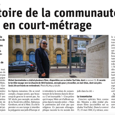 PRESSE : La communauté juive messine, plus de 1000 ans d'histoire"