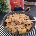 ...Mezzi rigatoni à la sauce crémeuse aux champignons... (Cathytutu, Barilla)
