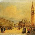 Giuseppe Benardino Bison (1762 Palmanova - 1844 Mailand) - Attributed to. On St Mark's square in Venice.