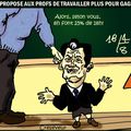 Humour: Sarkozy et son slogan bidon: travailler plus pour gagner plus