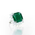 Harry Winston. A rare and important emerald and diamond ring