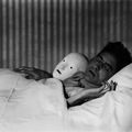Berenice Abbott (1898 – 1991), Cocteau in Bed with Mask & James Joyce 