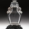 Large Chinese carved rock crystal covered vase, 19th century