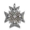 A diamond Maltese cross brooch/pendant, circa 1820