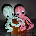 Le monde des enfants- poulpes au crochet