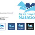 création Logo et déclinaisons "Aix natation"