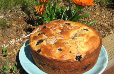 Gâteau aux mûres au fromage blanc et à la crème fraîche (souvenir d'enfance)